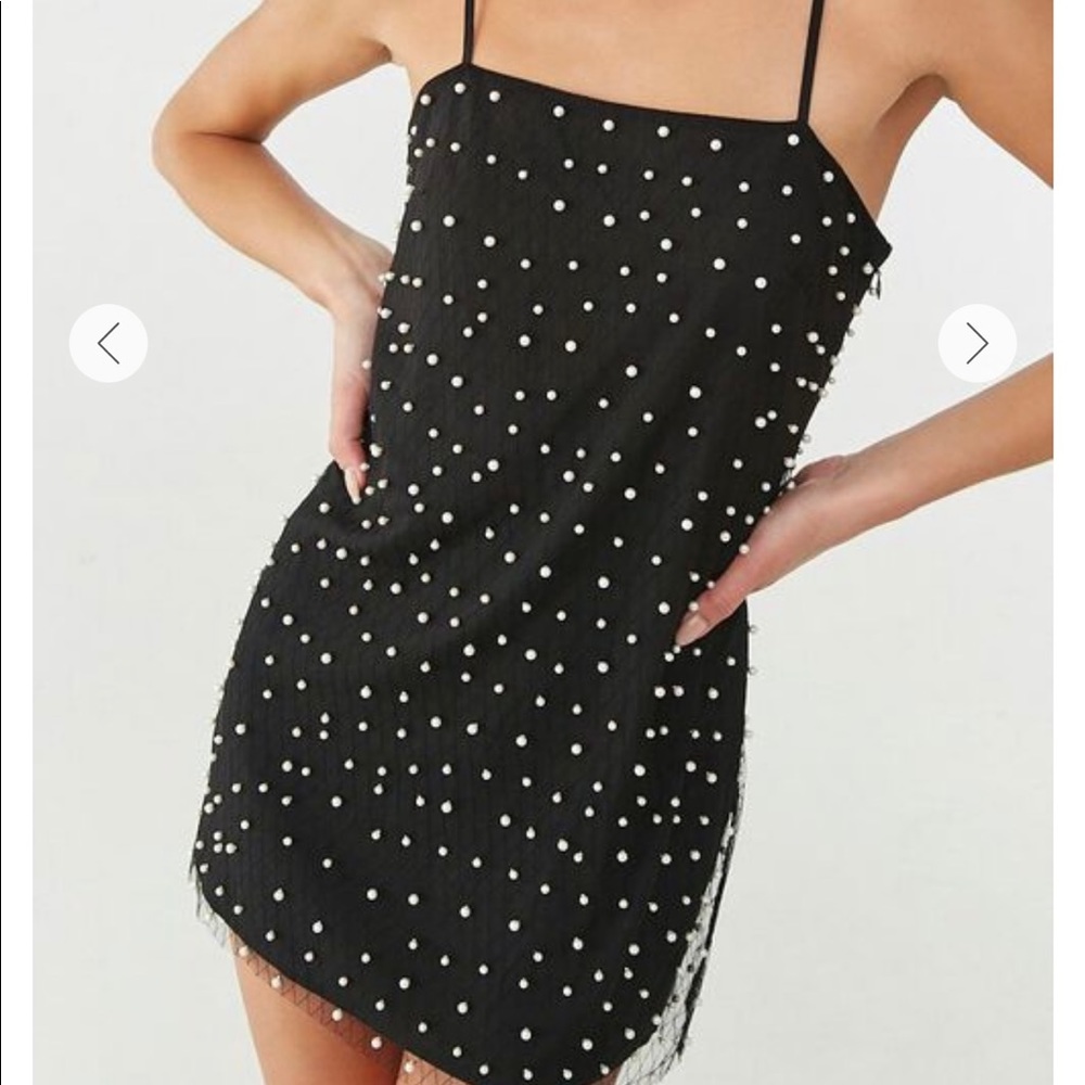 Faux Pearl Mesh Cami Dress Forever 21